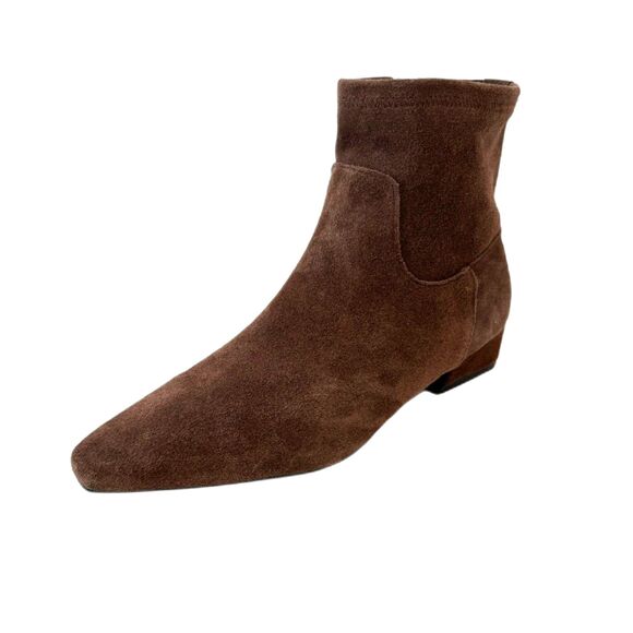 Jason Wu Shoes - Jason Wu Brown Leather Suede Ankle Boots Block Heel Tapered Toe 8.5 *See Descrip